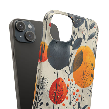 Vibrant Leaf Harmony iPhone 15 - Slim Phone Case