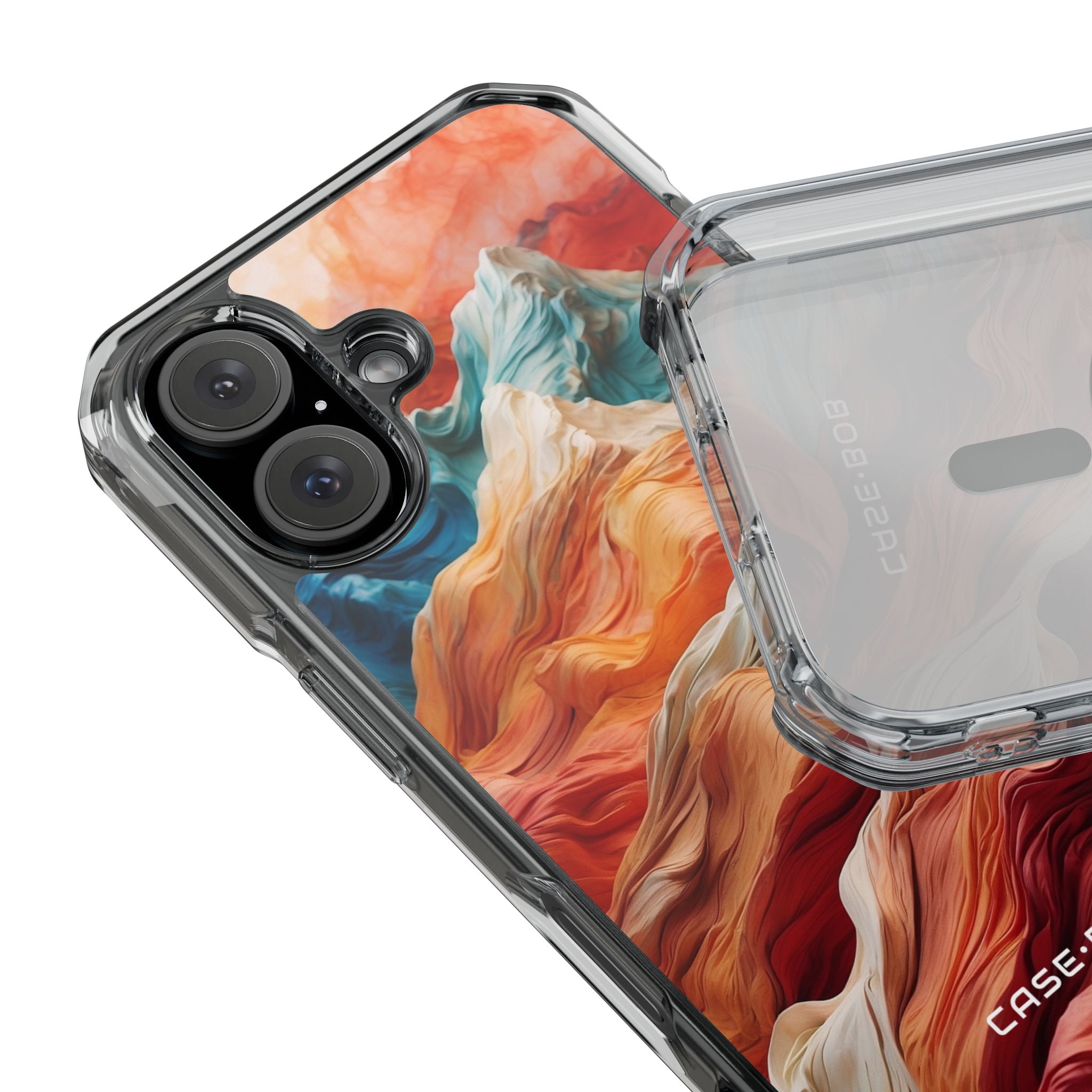 Fabric Peaks Cream iPhone 15 Case - Impact