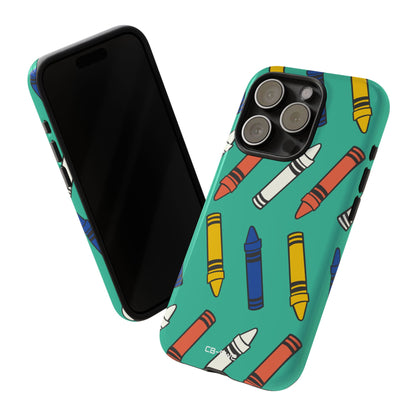 Crayons Dance Playfully - iPhone Case