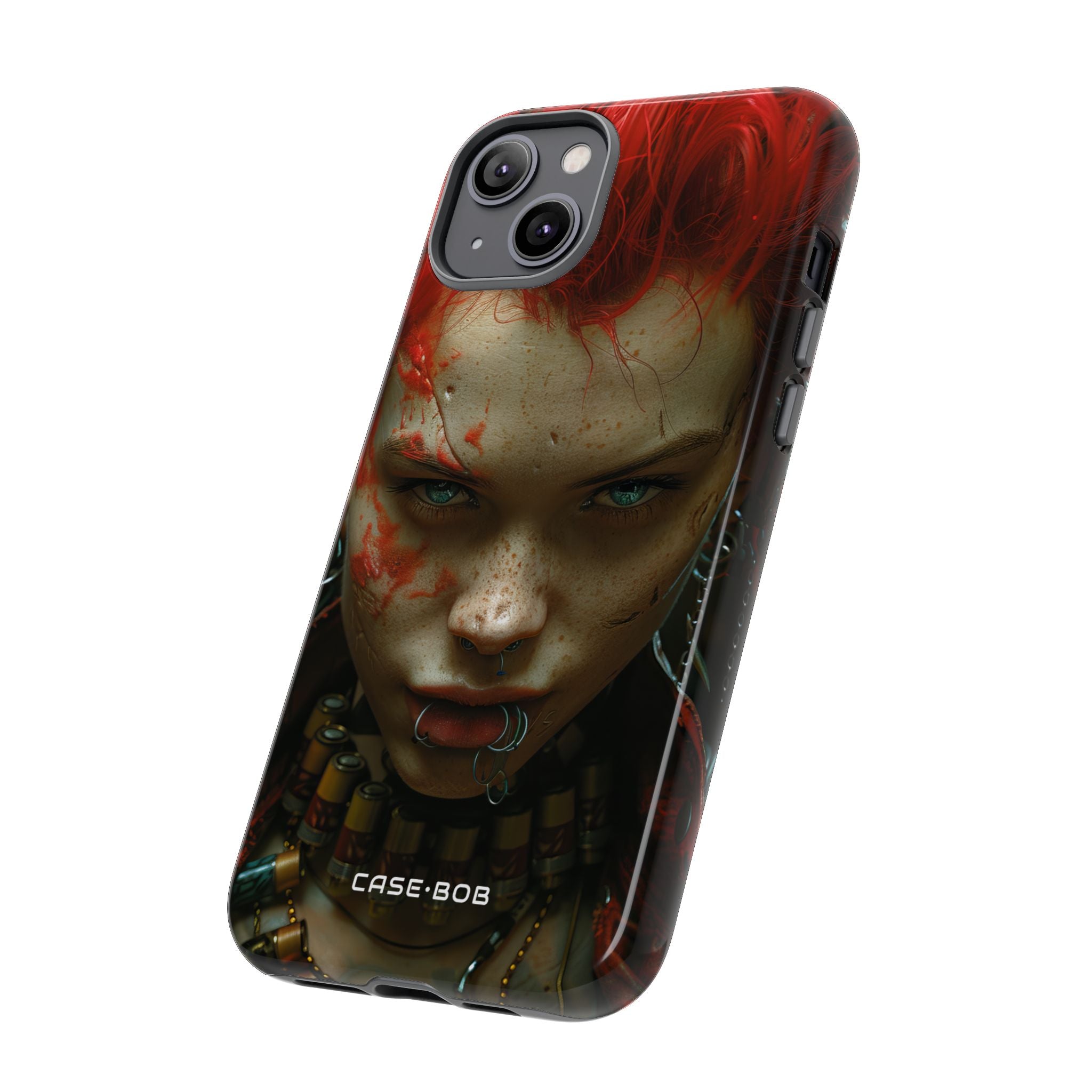 Red Spike Gaze iPhone 14 Plus Case - Tough