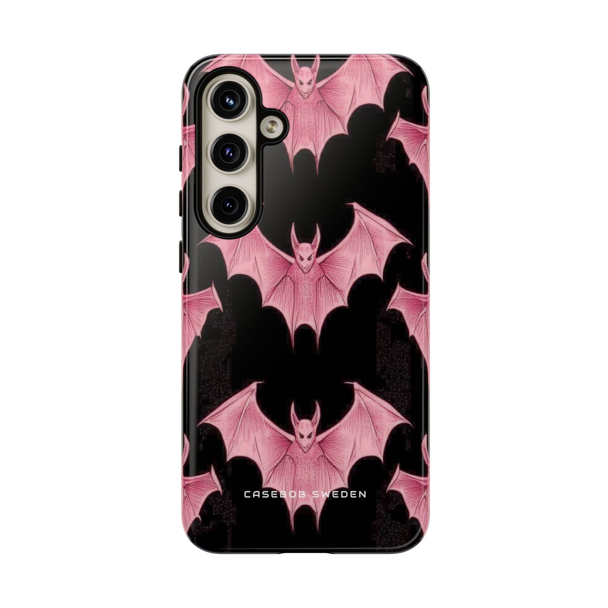 Gothic Pink Bats Aflame Samsung S24 - Tough Phone Case