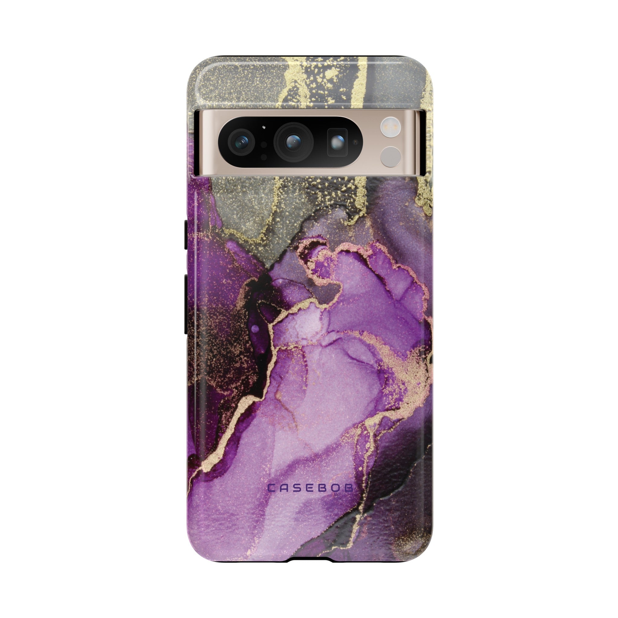 Purple Marble & Gold Phone - Protective Phone Case