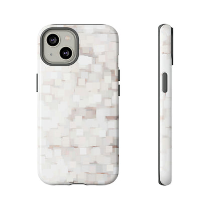 White Abstract Background - Protective Phone Case