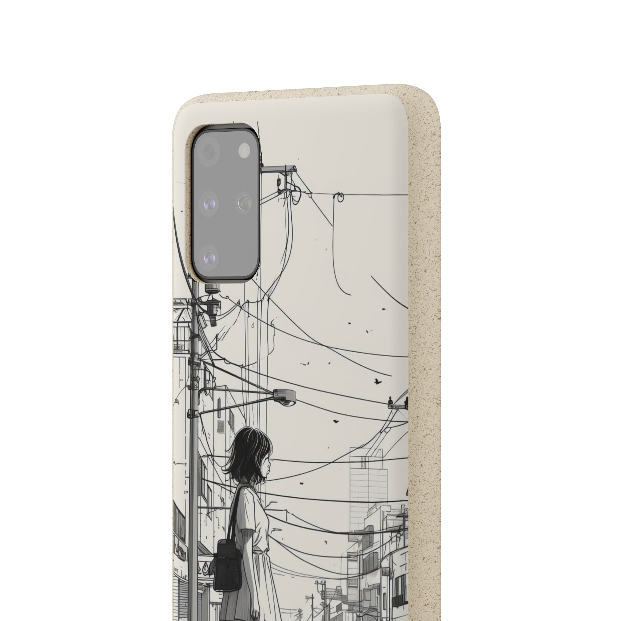 Urban Solitude Sketch | Biodegradable Phone Case