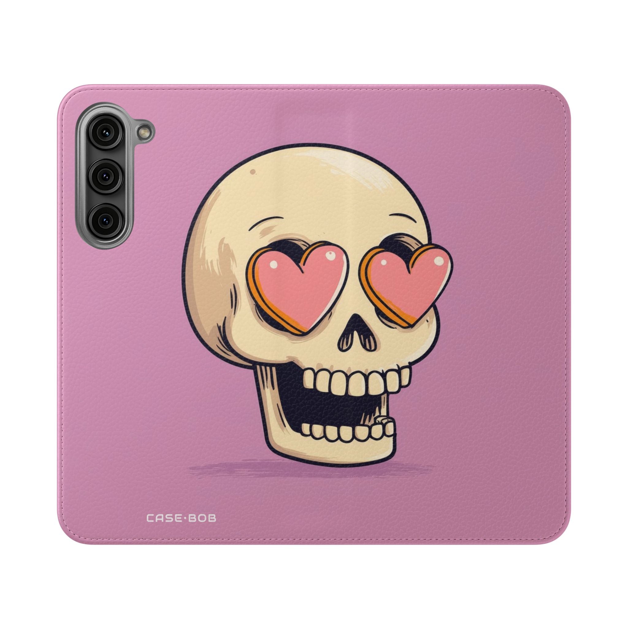Heart Eyes Skull - Samsung S23+ Case - Wallet