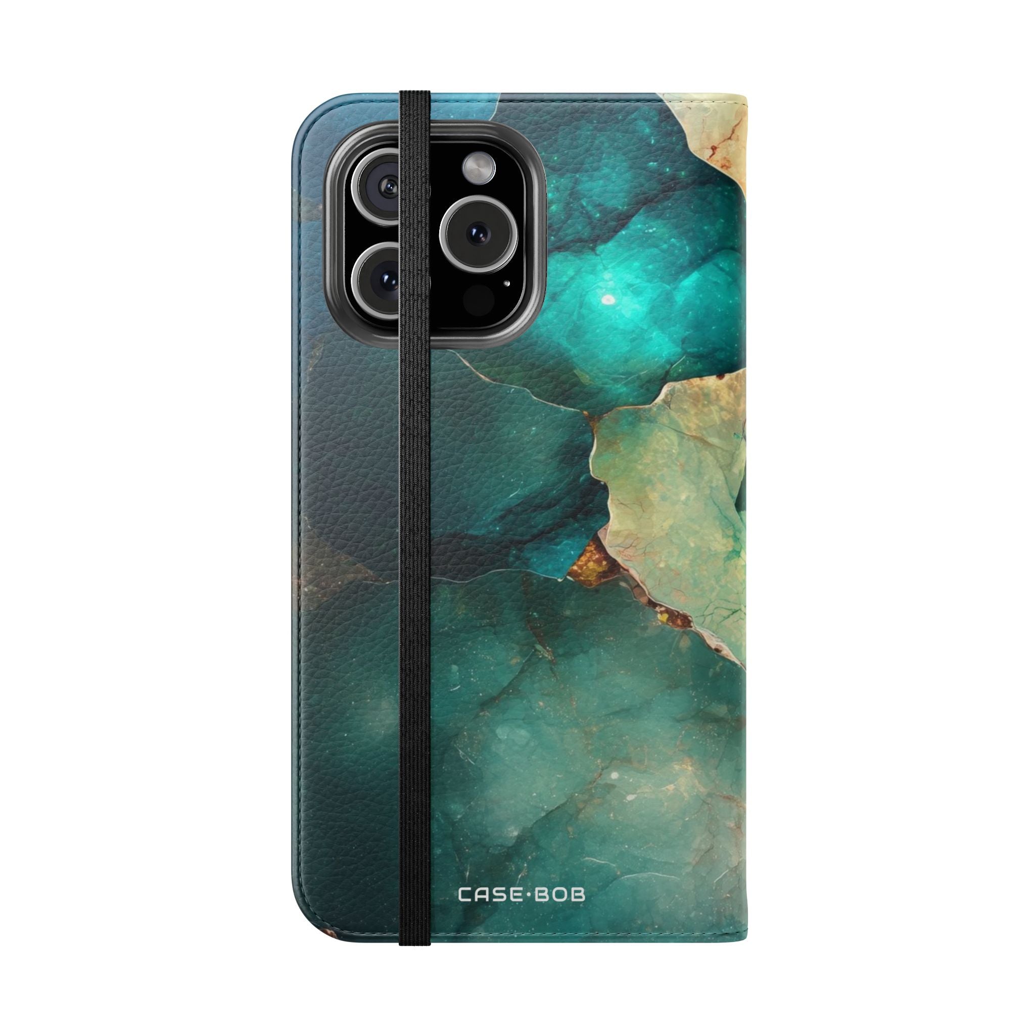 Fractured Gemstone Teal - iPhone 16 Max Case - Wallet