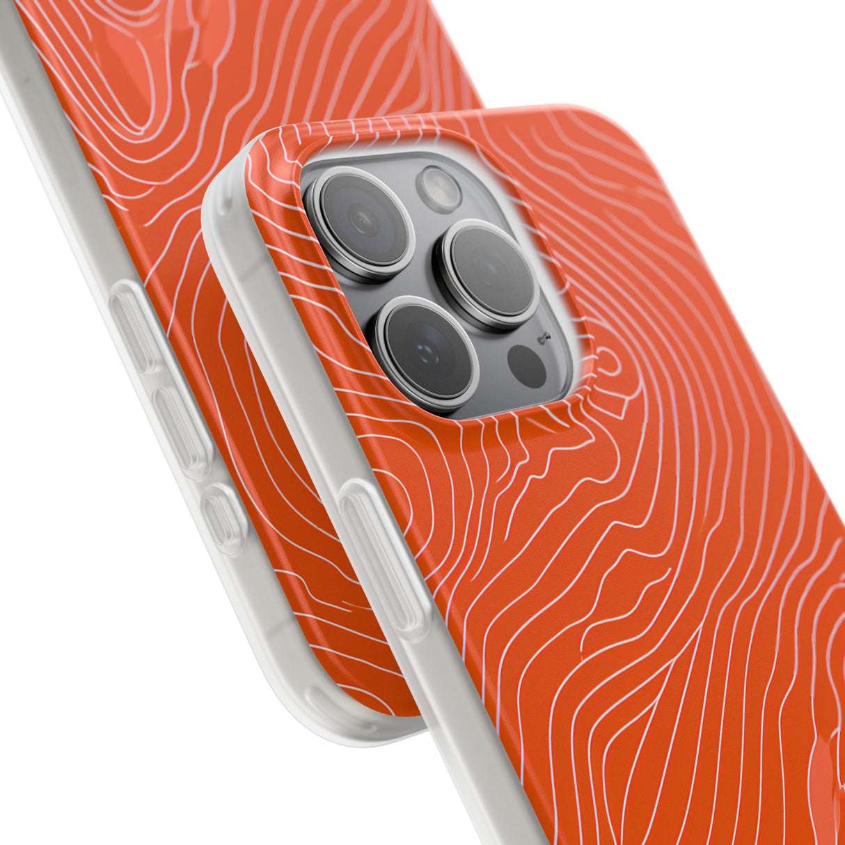 Pantone Tangerine Design | Handyhülle für iPhone (Flexible Hülle)