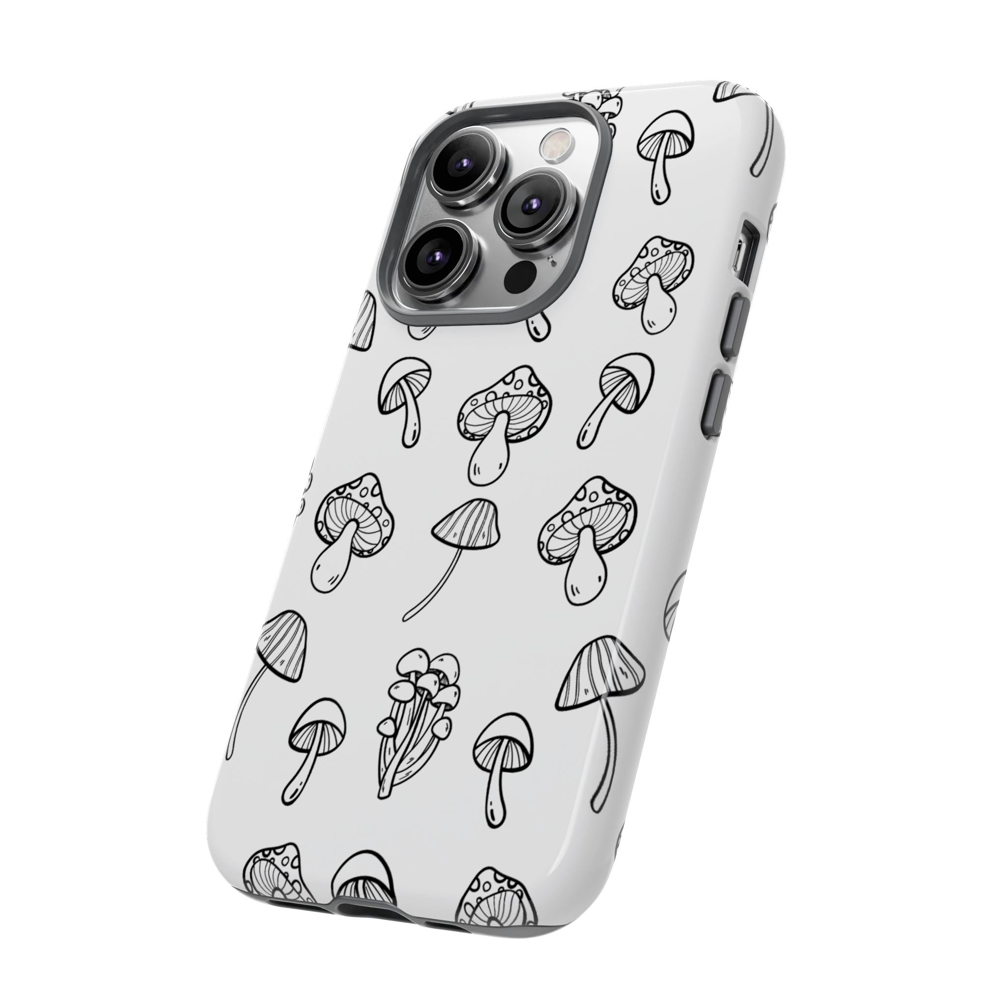 Mushroom Line Play - iPhone Case