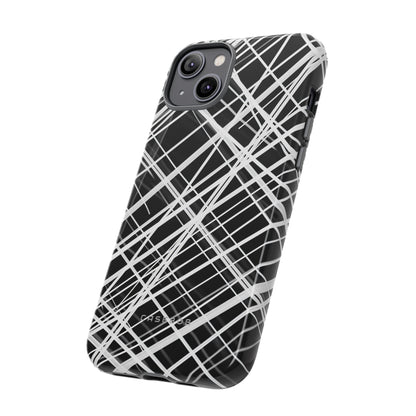 White Line Elegance - Protective Phone Case