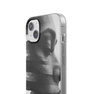 Abstract Glitch Portrait | Flexible Phone Case for iPhone