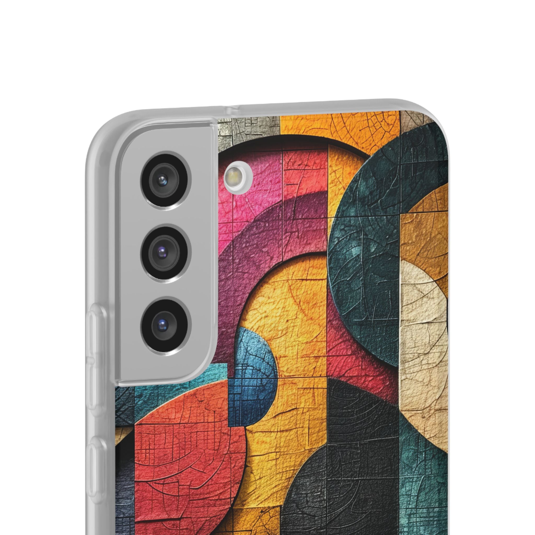 Vibrant Geometric Art - Flexi Samsung S22 Phone Case