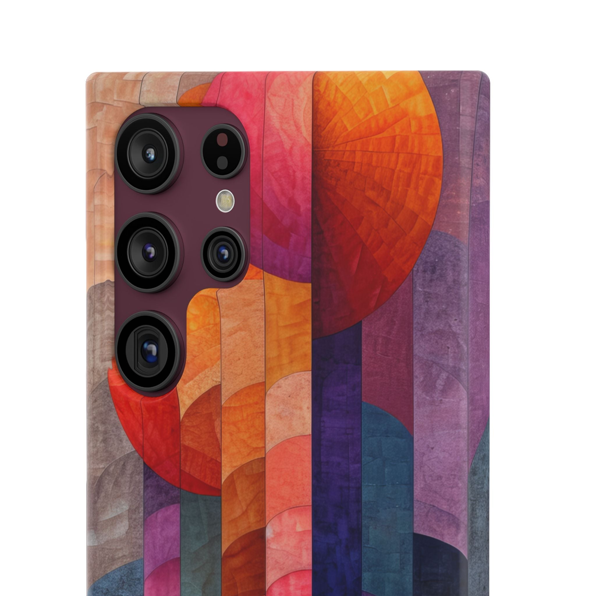 Purple Orange Abstract - Slim Samsung S22 Phone Case