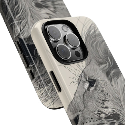 Majestic Lion: Grayscale Elegance - for iPhone 16