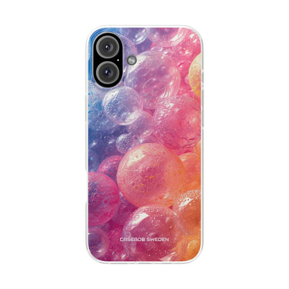 Pink Blue Glossy Spheres - Flexi iPhone 16 Phone Case