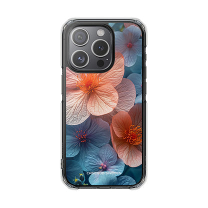 Peach Blossom Serenity - Clear Impact iPhone 15 Phone Case