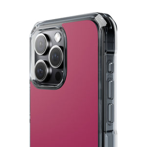 Maroon | Phone Case for iPhone (Clear Impact Case - Magnetic)