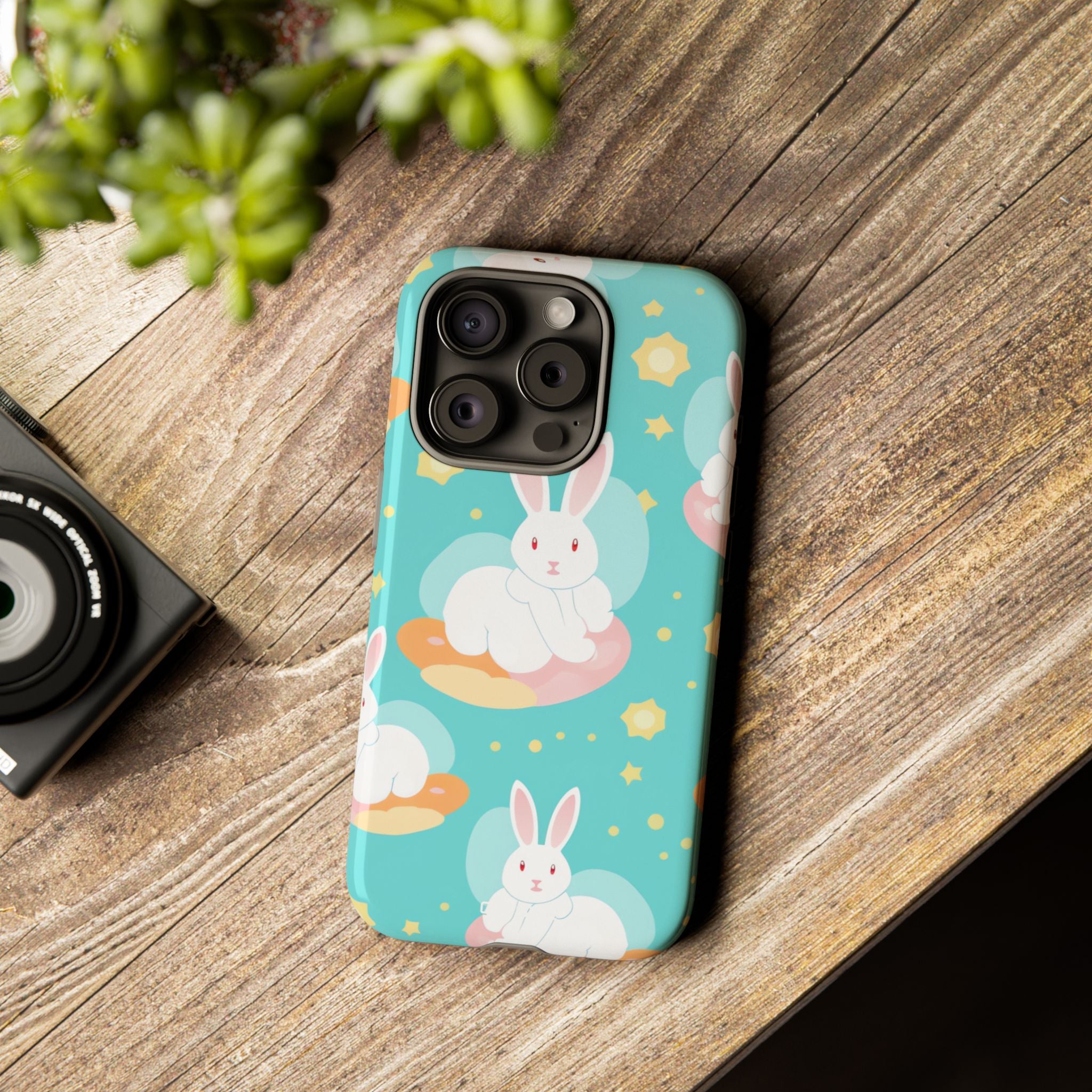 Bunnies Float Dreamily - iPhone Case