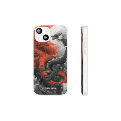 Twin Dragons Crimson iPhone 13 mini Case - Soft