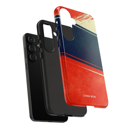 Blue Diagonal Motion Samsung S25 Plus Case - Tough