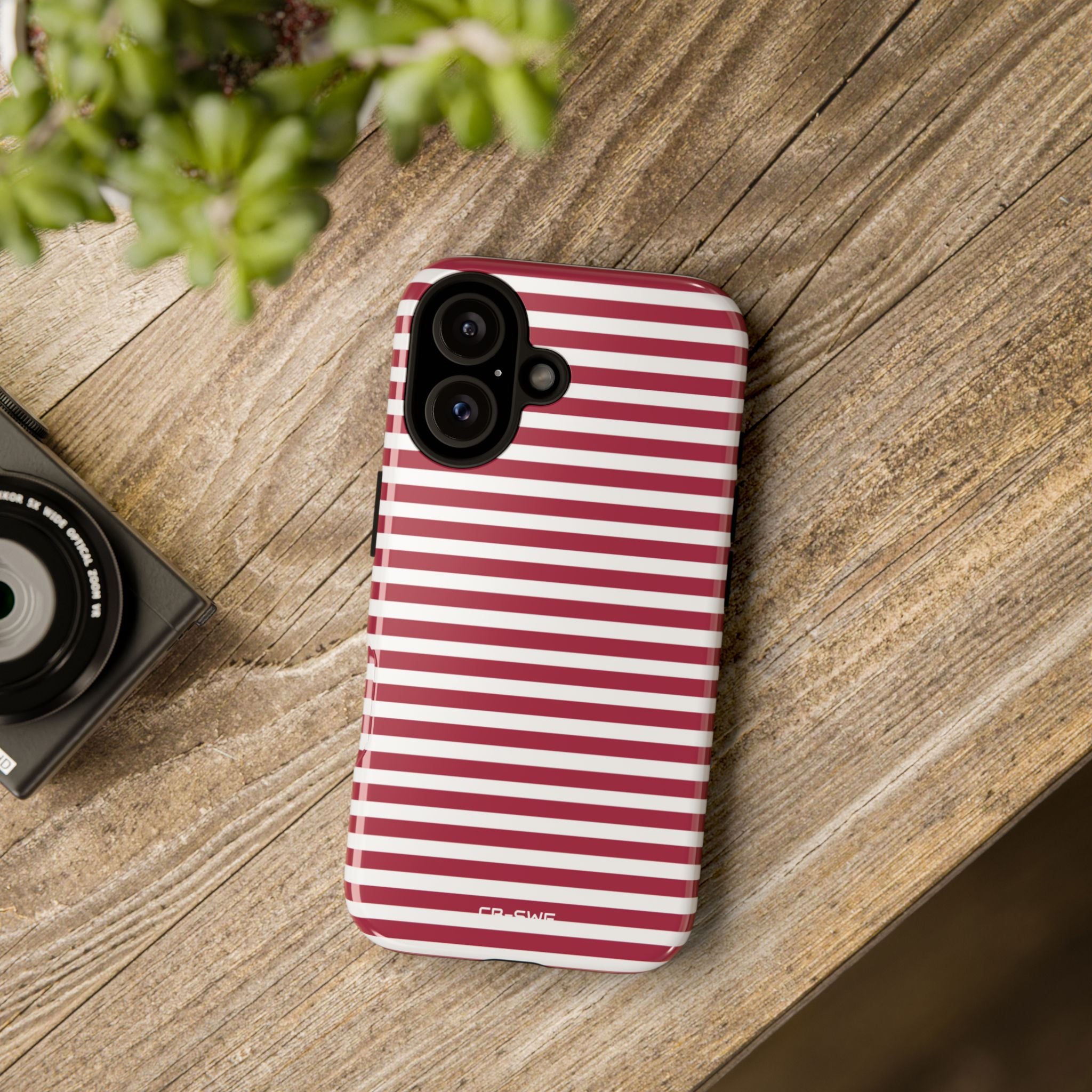 Crimson Stripes Flow - iPhone Case