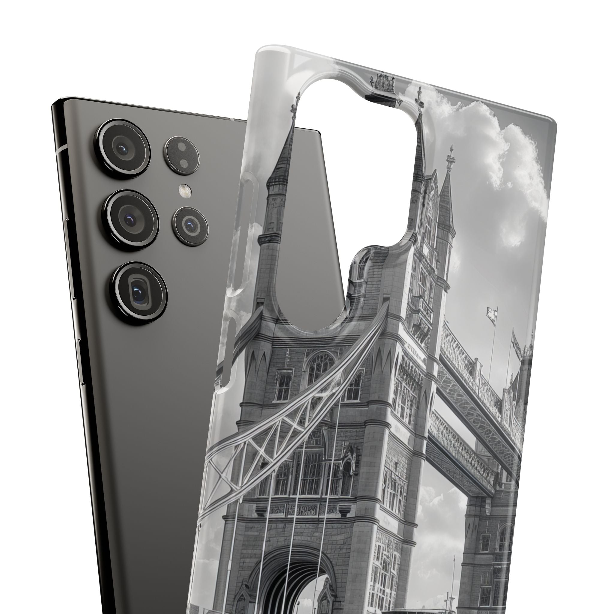 Tower Bridge Monochrome Architecture Study Samsung S23 - Slim Phone Case