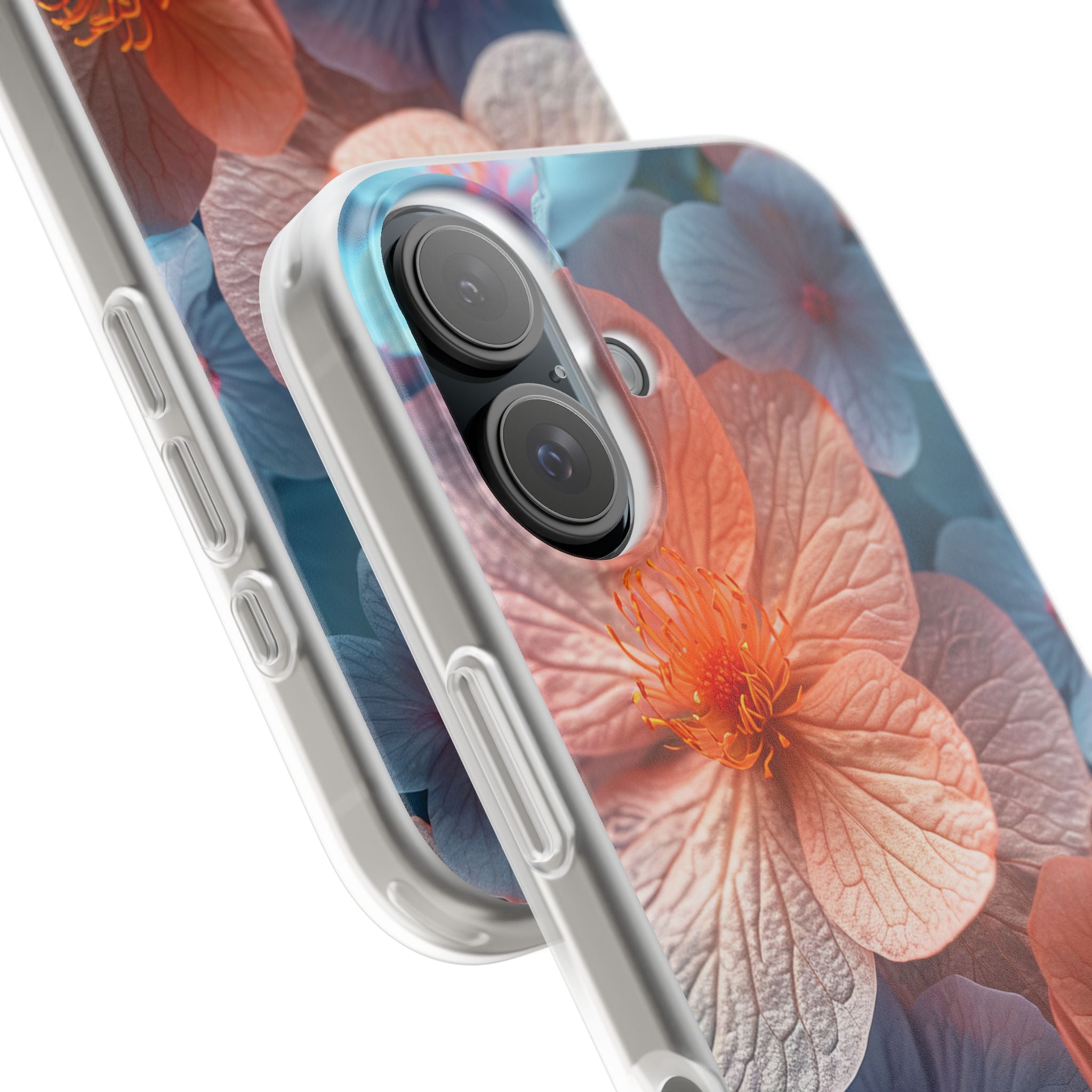 Peach Blossom Serenity - Flexi iPhone 16 Phone Case