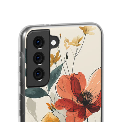 Serene Floral Harmony | Flexible Phone Case for Samsung Galaxy