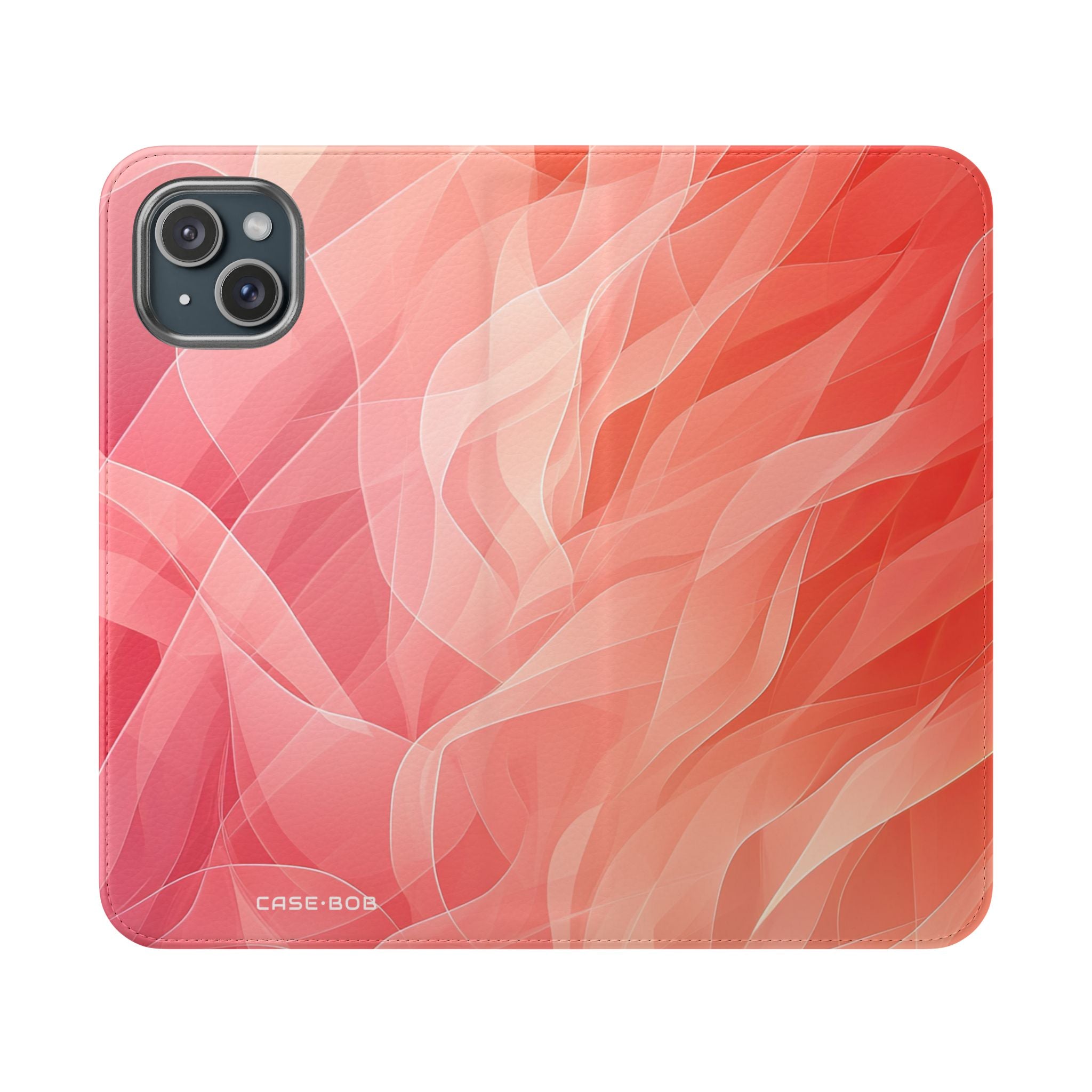 Coral Waves - iPhone 15 Plus Case - Wallet