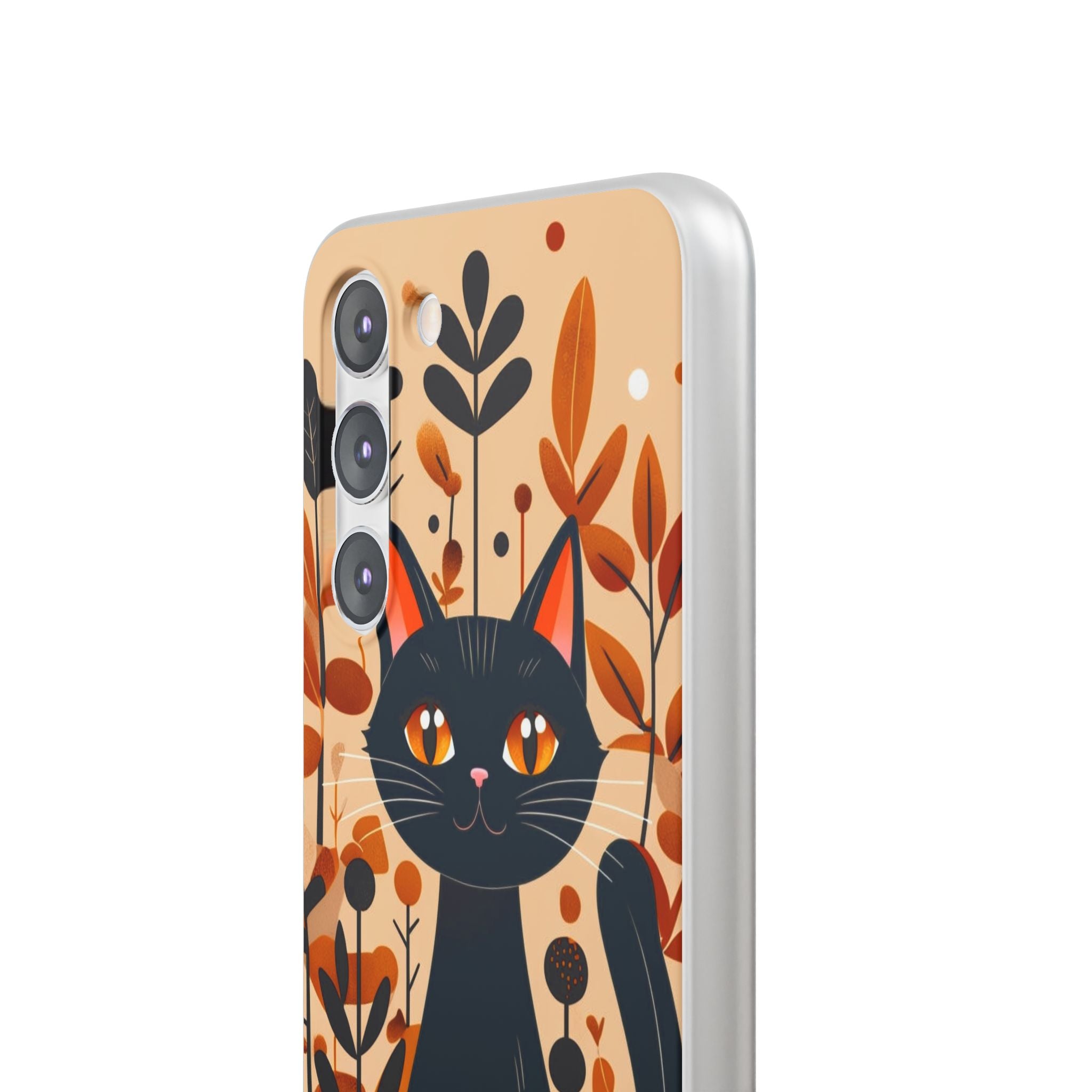 Black Cat Glow Samsung S23 Plus Case - Soft