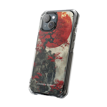 Zen Serenity in Red Harmony iPhone 15 - Clear Impact Phone Case