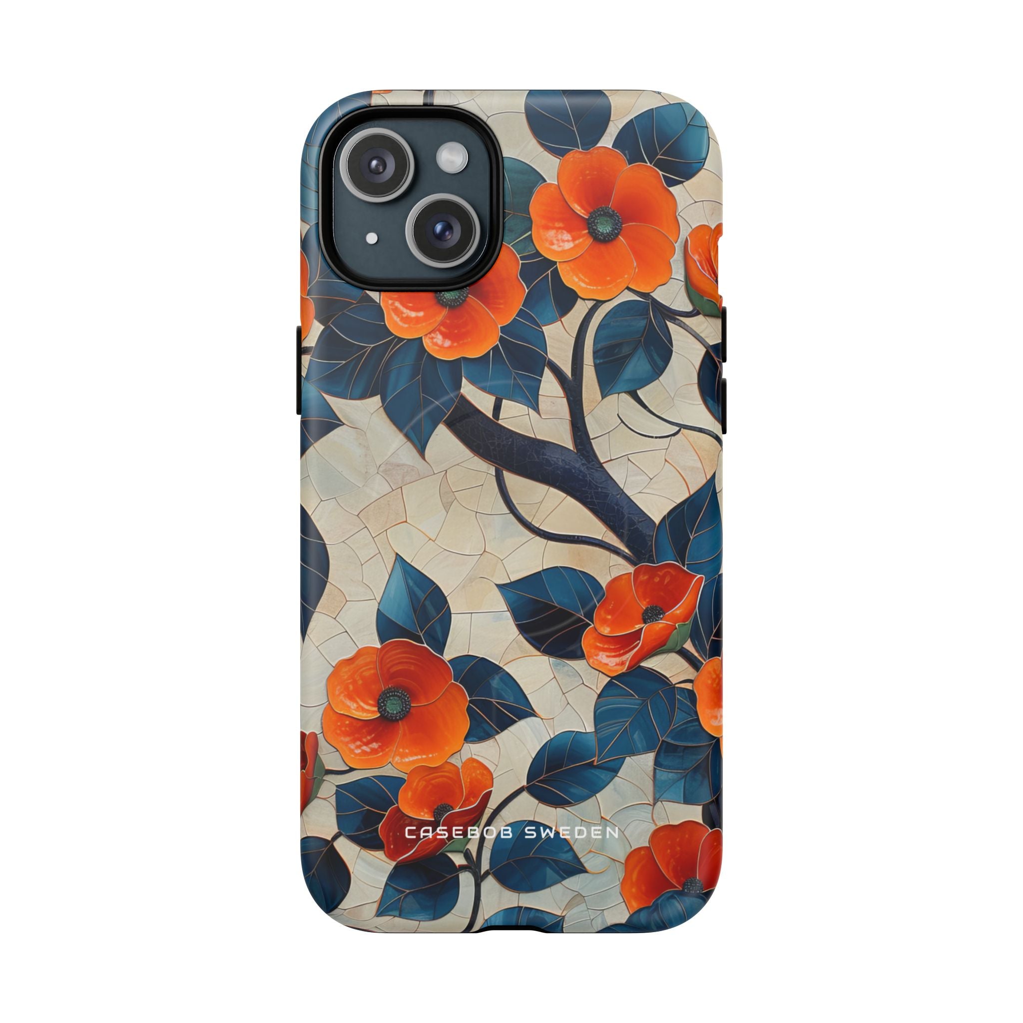 Orange Blossoms Mosaic Harmony iPhone 15  Tough+ Phone Case