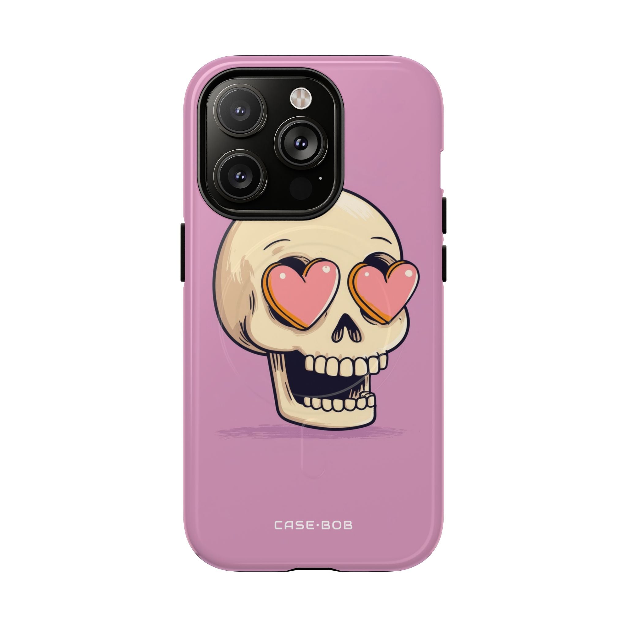 Heart Eyed Skull iPhone 14 Pro Case - Tough+