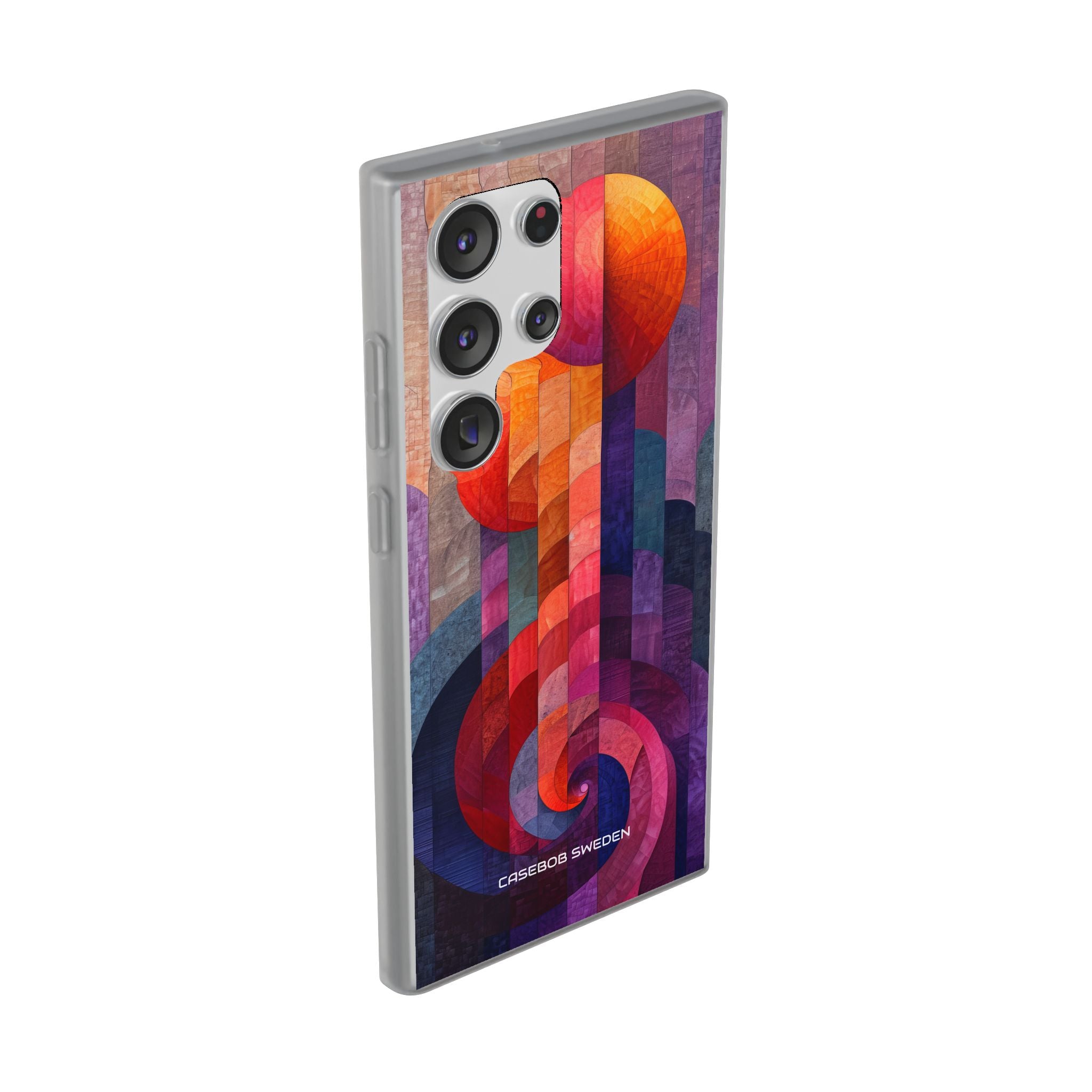 Purple Orange Abstract - Flexi Samsung S23 Phone Case