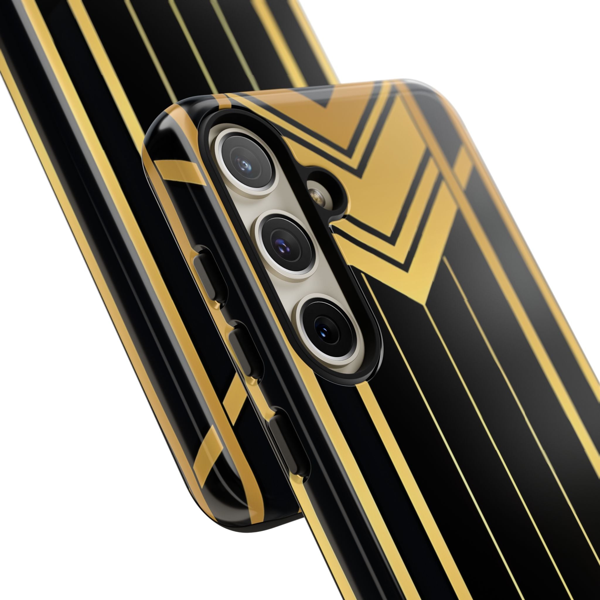 "Golden Art Deco Symmetry in Geometric Elegance" Samsung S24 - Tough Phone Case