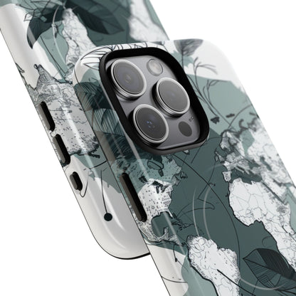 Botanische Weltkarte iPhone 15 – Tough+