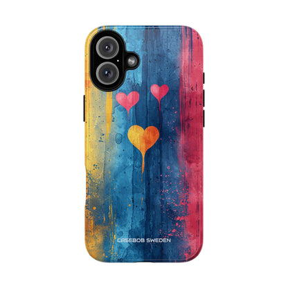 Hearts Watercolor Art - Tough iPhone 16 Phone Case