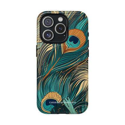 Art Nouveau Peacock Elegance iPhone 15 | Tough+ Phone Case