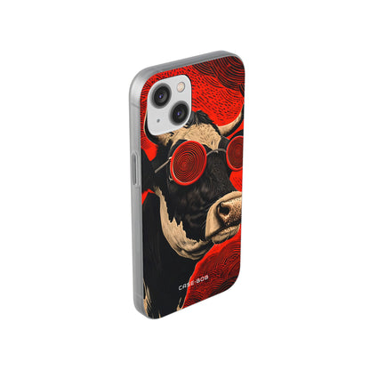 Hypnotic Cow iPhone 14 Case - Soft