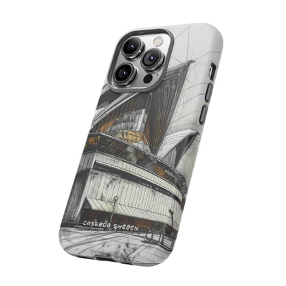 Architectural Curves in Line Formation iPhone 14 - Tough Phone Case