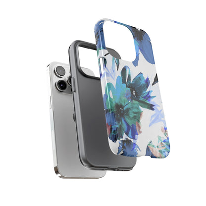 Blue Blossom Radiance iPhone 14 Pro Case - Tough