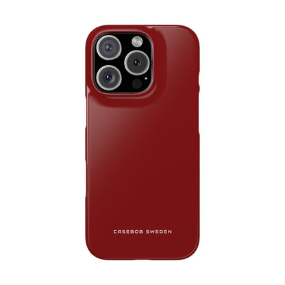 Dark Red iPhone 16 - Slim Phone Case