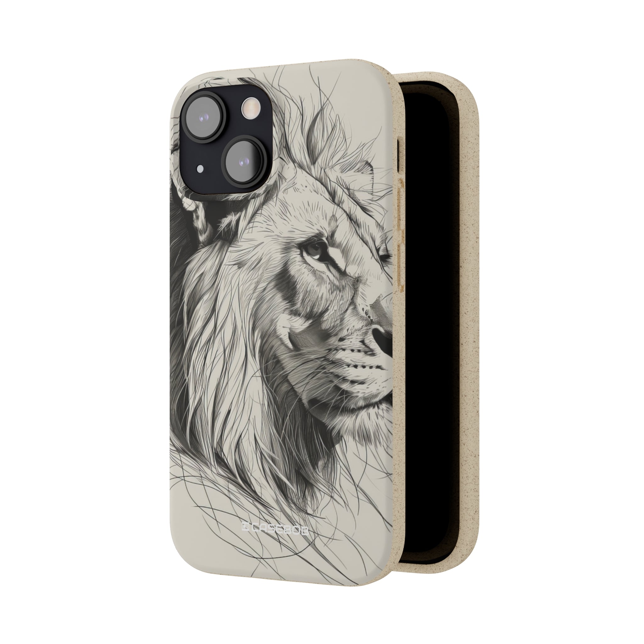 Majestic Linework Lion | Biodegradable Phone Case