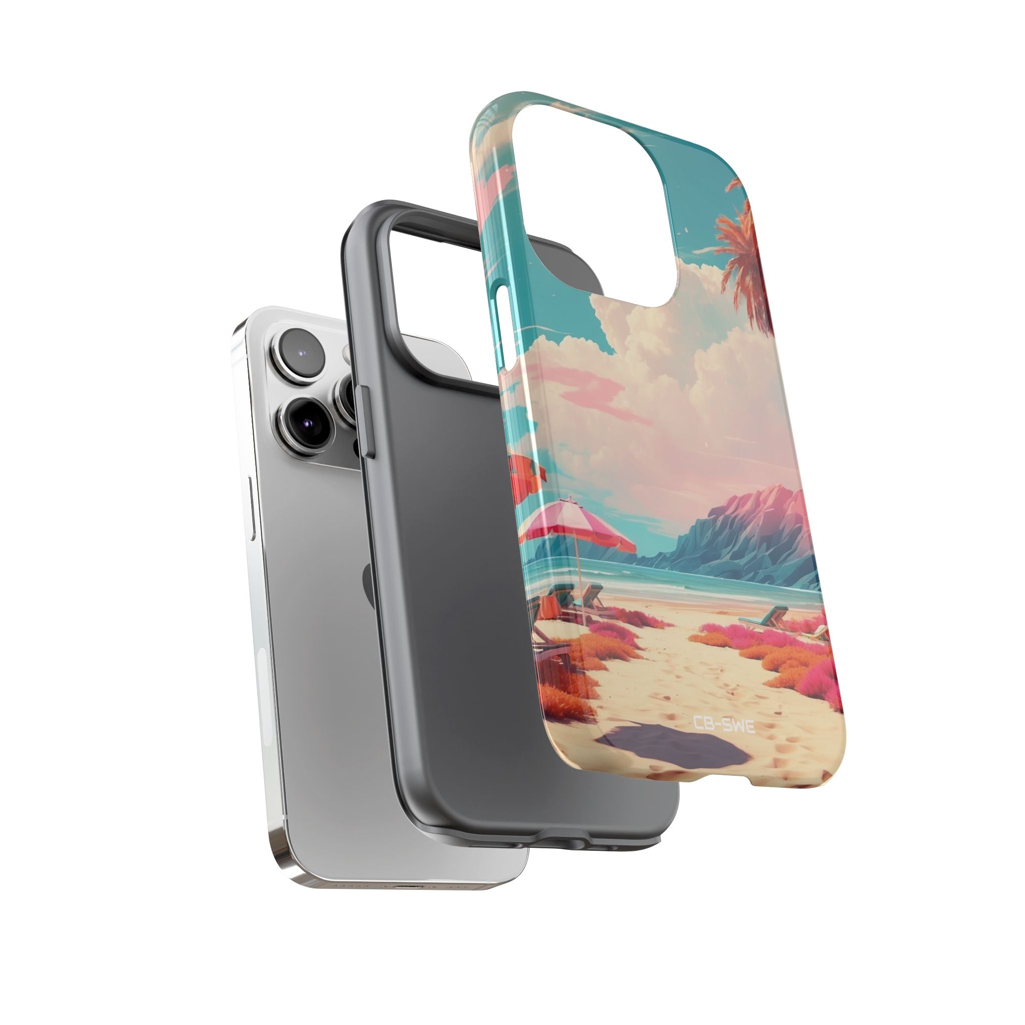 Vibrant Umbrellas Stand - iPhone Case