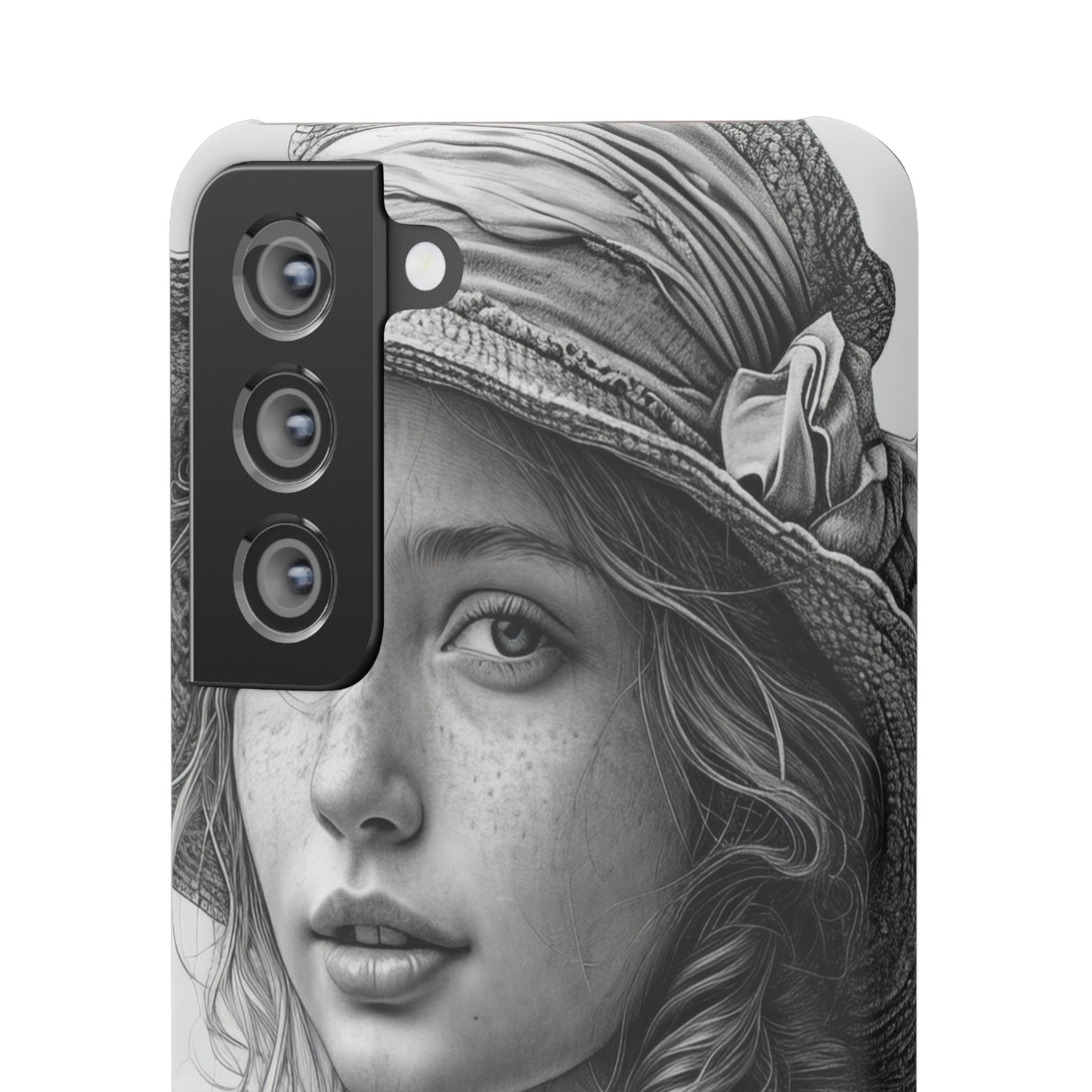 Serene Sketch Portrait | Slim Phone Case for Samsung