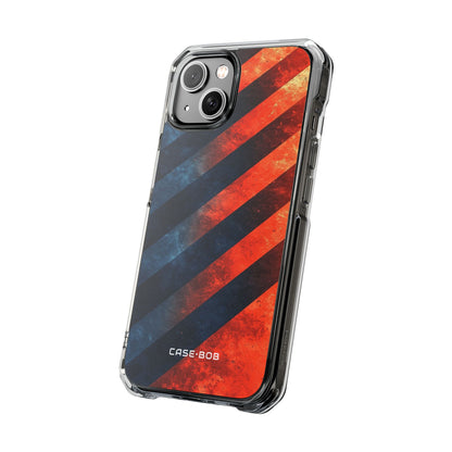 Diagonal Stripes Blaze iPhone 14 Case - Impact