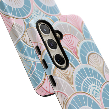 Art Deco Pastel Fan Pattern - Tough Samsung S24 Phone Case