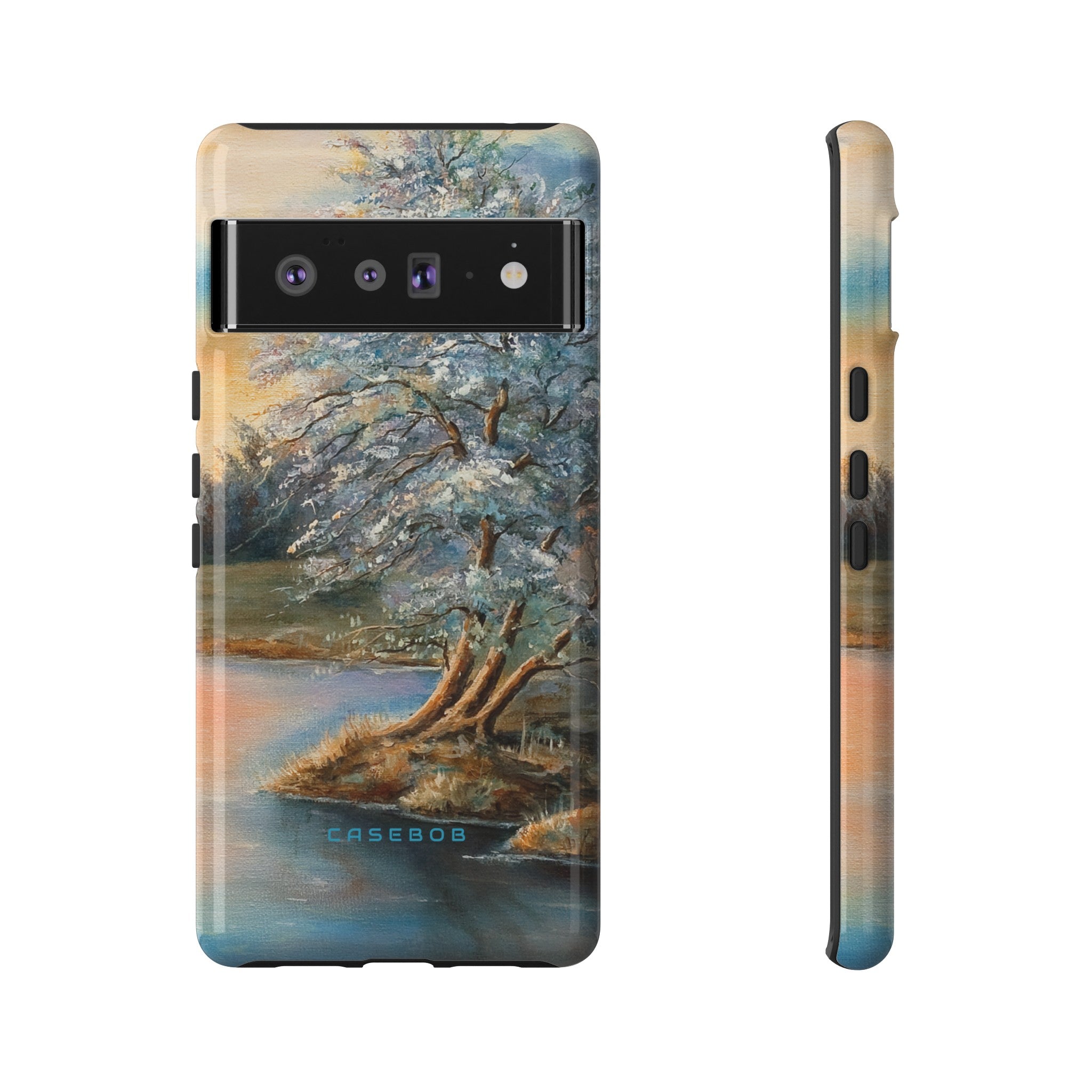 Winterday lake - Protective Phone Case