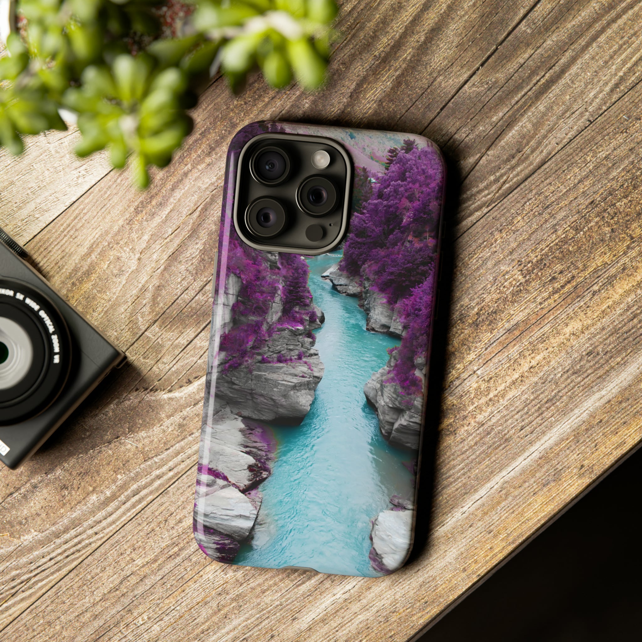 Purple Pine Forest - Protective Phone Case