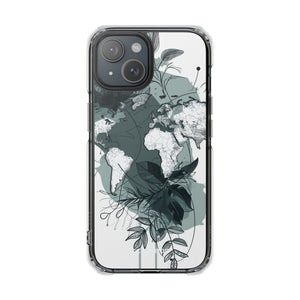 Botanical Cartography - Phone Case for iPhone (Clear Impact - Magnetic)