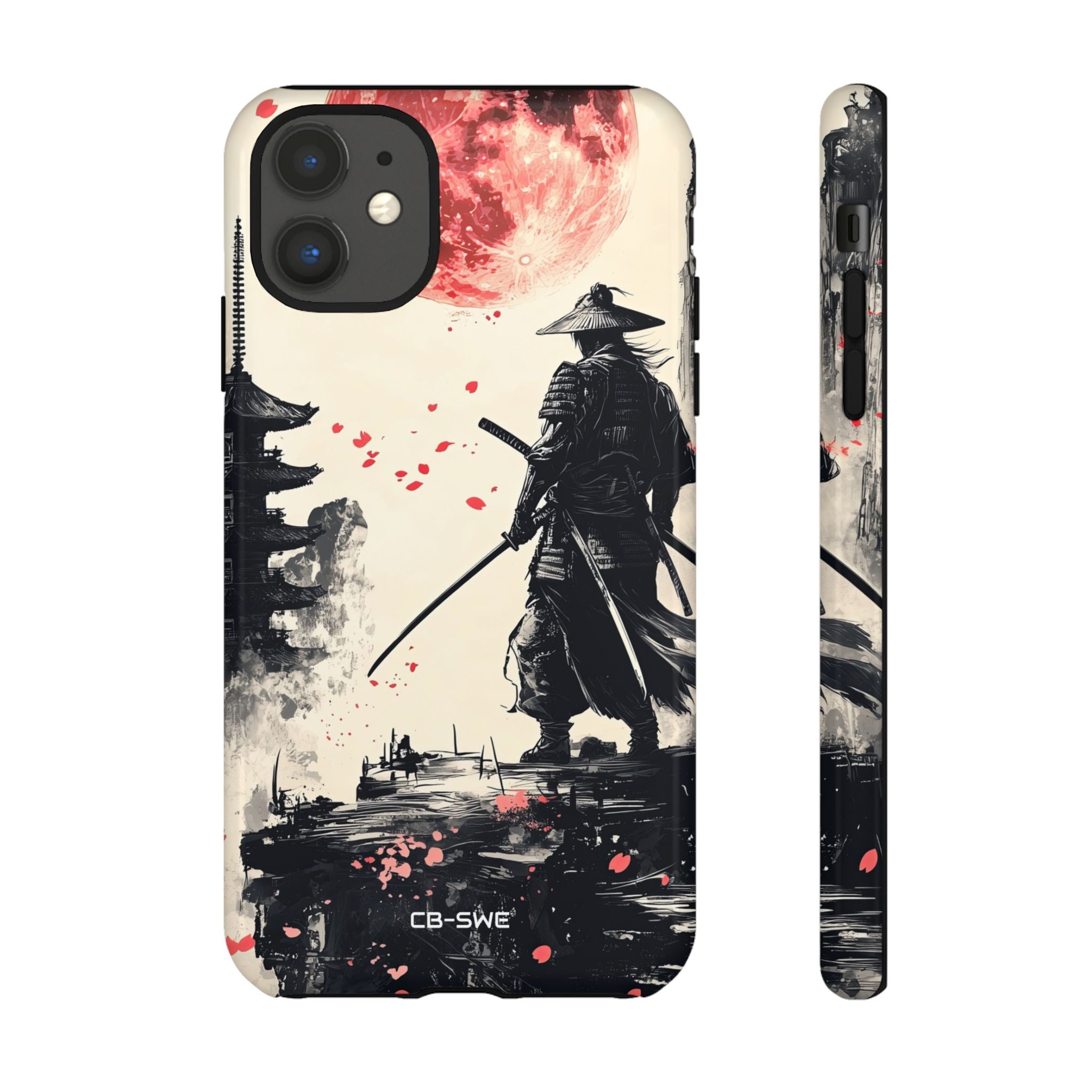 Samurai Gazes Moonward - iPhone Case